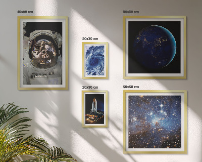 Bildergalerie-set für die wand Weltraumentdeckungen von Astronauten