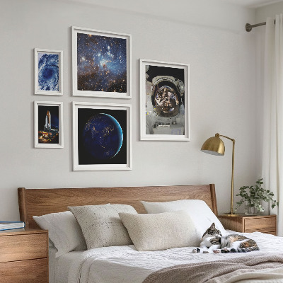 Bildergalerie-set für die wand Weltraumentdeckungen von Astronauten