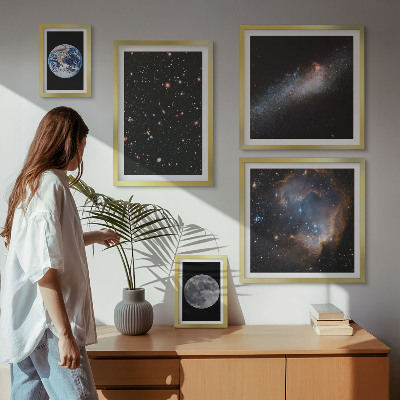 Modernes wandbilder-set Kosmische Landschaften der Galaxie