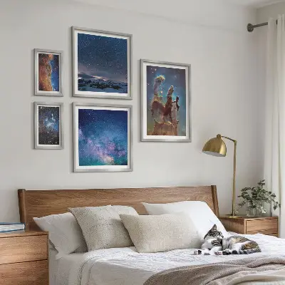 Bilderset fürs Sofa mit kosmischen Galaxienlandschaften