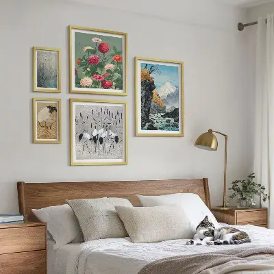 Bildergalerie-Set für die Wand Naturlandschaften mit Blumenmotiven