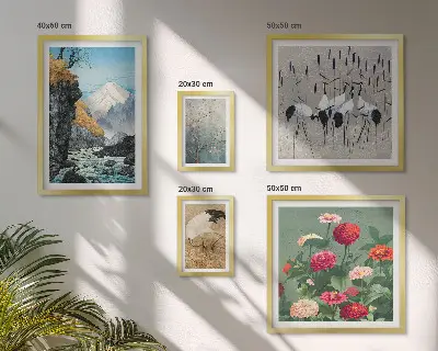 Bildergalerie-Set für die Wand Naturlandschaften mit Blumenmotiven