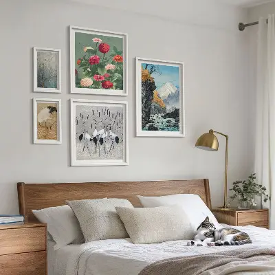 Bildergalerie-Set für die Wand Naturlandschaften mit Blumenmotiven