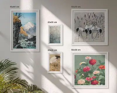 Bildergalerie-Set für die Wand Naturlandschaften mit Blumenmotiven