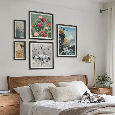 Bildergalerie-Set für die Wand Naturlandschaften mit Blumenmotiven