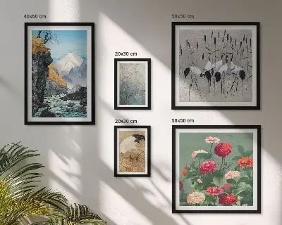 Bildergalerie-Set für die Wand Naturlandschaften mit Blumenmotiven