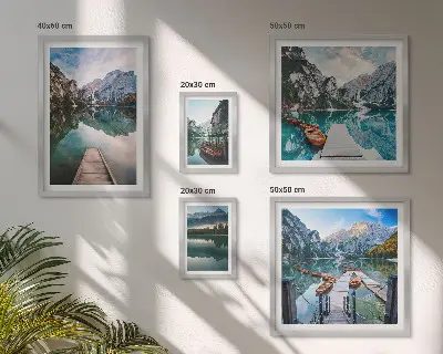 Bilderset für das Sofa mit Bergseen und Naturmotiven
