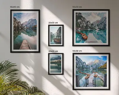 Bilderset für das Sofa mit Bergseen und Naturmotiven