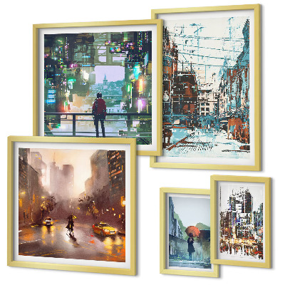 Bildergalerie-set für die wand Moderne Stadtlandschaften