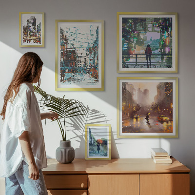 Bildergalerie-set für die wand Moderne Stadtlandschaften