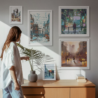 Bildergalerie-set für die wand Moderne Stadtlandschaften