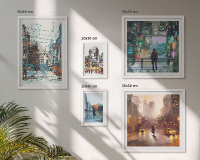 Bildergalerie-set für die wand Moderne Stadtlandschaften