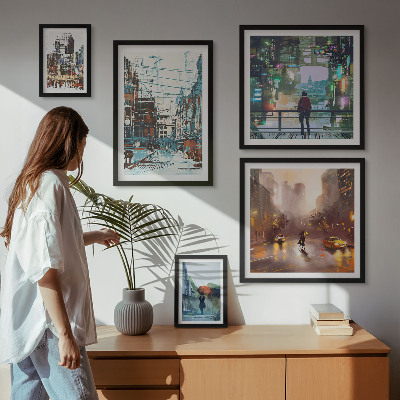 Bildergalerie-set für die wand Moderne Stadtlandschaften