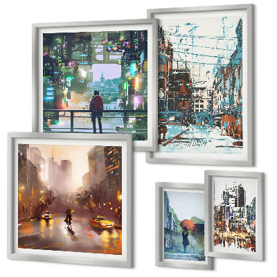 Bildergalerie-set für die wand Moderne Stadtlandschaften