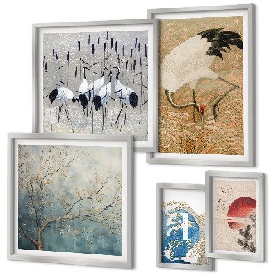 Bildergalerie-set für die wand Stilvolle Naturgemälde von Vögeln