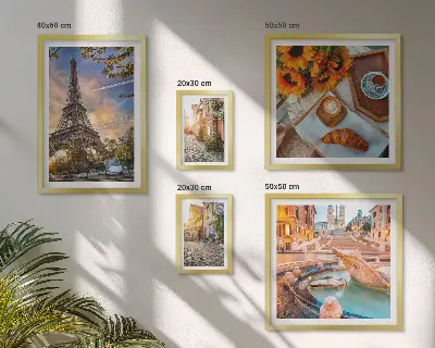 Modernes Wandbilder-Set atmosphärische Ansichten eines Cafés