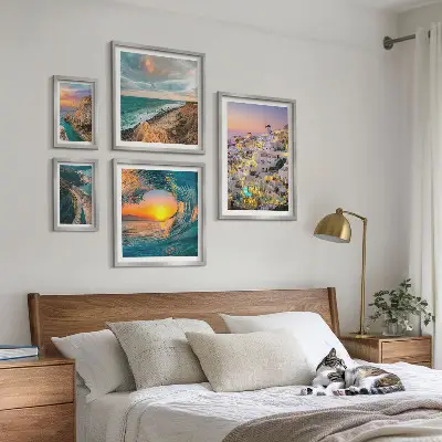 Bilderset fürs Sofa mit Motiven von Küstenlandschaften und Stränden