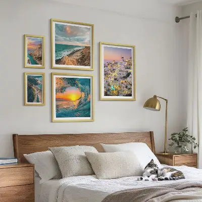 Bilderset fürs Sofa mit Motiven von Küstenlandschaften und Stränden
