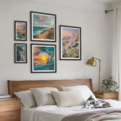 Bilderset fürs Sofa mit Motiven von Küstenlandschaften und Stränden