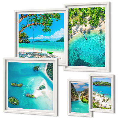 Bildergalerie-set für die wand Tropische Strände, paradiesisches Wasser