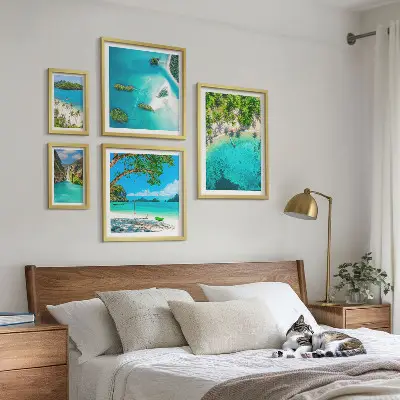 Wandbilder-Set mit tropischen Stränden und paradiesischem Wasser