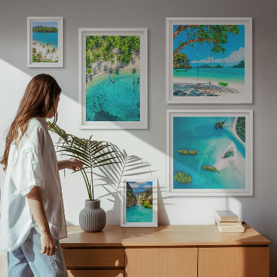 Bildergalerie-set für die wand Tropische Strände, paradiesisches Wasser