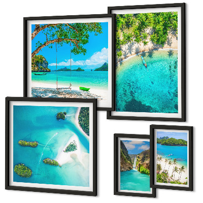 Bildergalerie-set für die wand Tropische Strände, paradiesisches Wasser