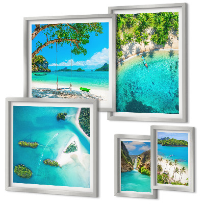 Bildergalerie-set für die wand Tropische Strände, paradiesisches Wasser