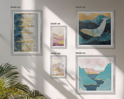 Bildergalerie-set für die wand Abstrakte Berge, modernes Meer