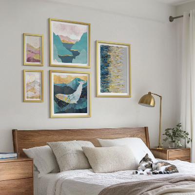 Bildergalerie-set für die wand Abstrakte Berge, modernes Meer