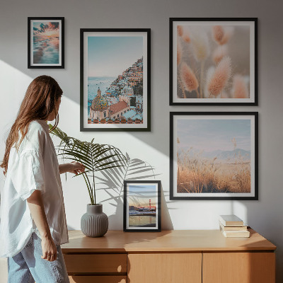 Modernes wandbilder-set Küstenlandschaften Natur