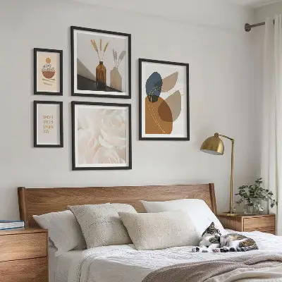 Bilderset fürs Sofa mit Boho Pflanzendekorationen