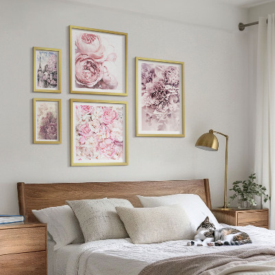 Modernes wandbilder-set Vintage-Blumenarrangements