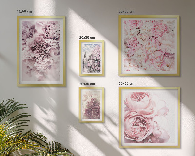 Modernes wandbilder-set Vintage-Blumenarrangements