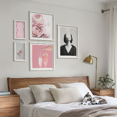 Bildergalerie-set für die wand Chill Wine Woman Smoke