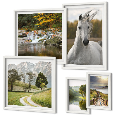 Bildergalerie-set für die wand Landschaften Landschaften Pferd