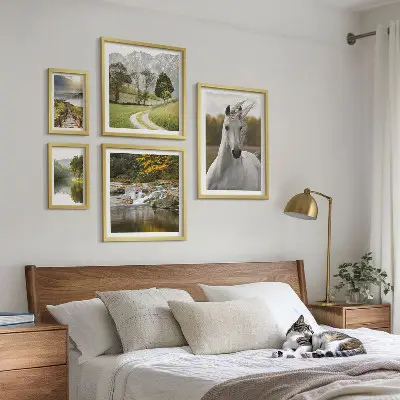 Wandbilder-Set Landschaften mit Pferdemotiv