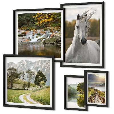 Bildergalerie-set für die wand Landschaften Landschaften Pferd