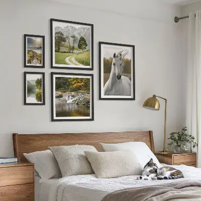 Wandbilder-Set Landschaften mit Pferdemotiv