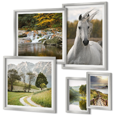 Bildergalerie-set für die wand Landschaften Landschaften Pferd