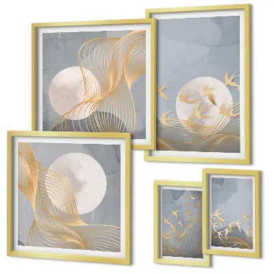 Bildergalerie-Set für die Wand Motiv Harmonie der Natur und Zartheit