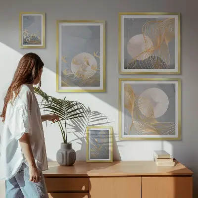 Bildergalerie-Set für die Wand Motiv Harmonie der Natur und Zartheit
