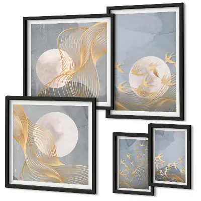 Bildergalerie-Set für die Wand Motiv Harmonie der Natur und Zartheit
