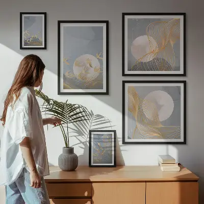 Bildergalerie-Set für die Wand Motiv Harmonie der Natur und Zartheit