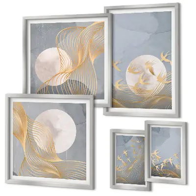 Bildergalerie-Set für die Wand Motiv Harmonie der Natur und Zartheit