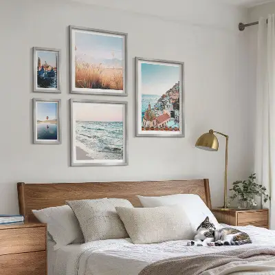 Modernes Wandbilder-Set mit bezauberndem Meerblick