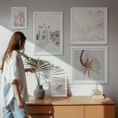Bildergalerie-Set für die Wand mit stilvollen Ausblicken auf Architektur und Natur