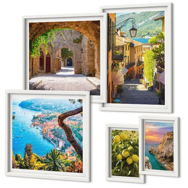 Bildergalerieset für die Wand mit dem Motiv Bezaubernder Meerblick