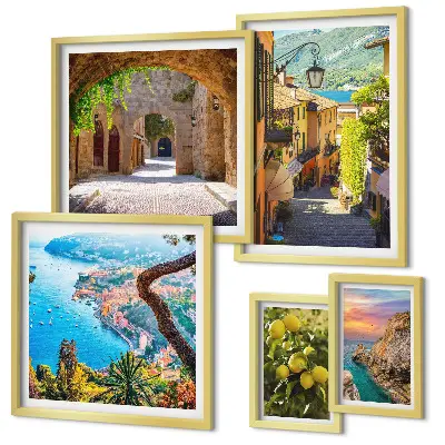 Bildergalerieset für die Wand mit dem Motiv Bezaubernder Meerblick
