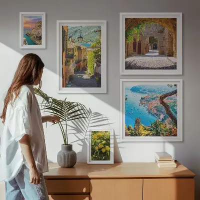 Bildergalerieset für die Wand mit dem Motiv Bezaubernder Meerblick